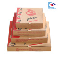 caixa de pizza de papelão ondulado personalizado com logotipo próprio